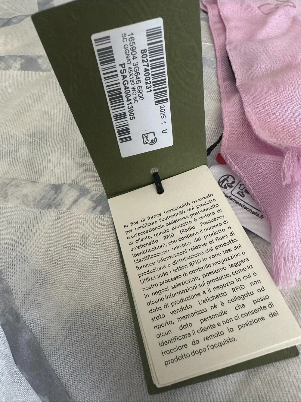 Gucci Pink Monogram Silk Scarf